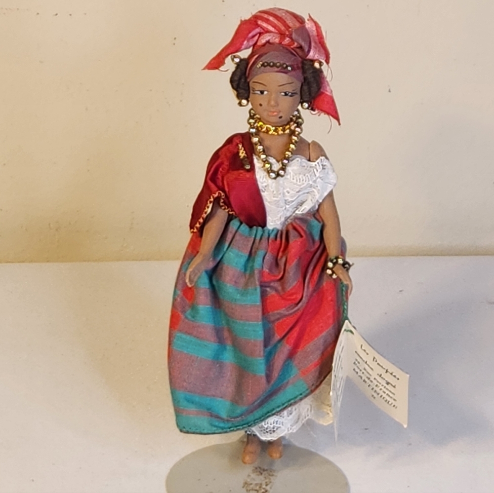 Vintage Sandra Dogue Doll in Original Costume "DOUDOU" Doll #5 7 Inch With Tag